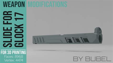 Slide for Glock 17 only airsoft use 3D model 3D printable | CGTrader