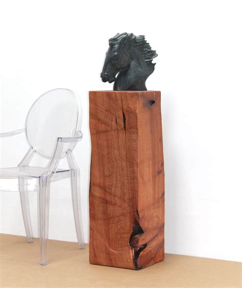 Reclaimed Timber Pedestal Art Sculpture Stand Display Russet | Sculpture stand, Reclaimed timber ...