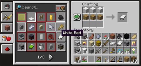 Minecraft Crafting Guide Bed