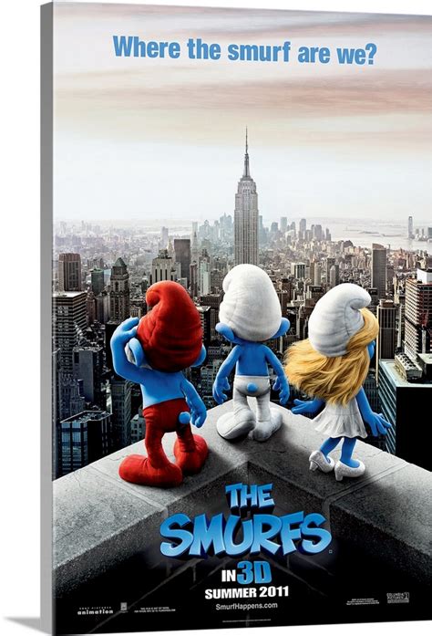 The Smurfs - Movie Poster Wall Art, Canvas Prints, Framed Prints, Wall ...