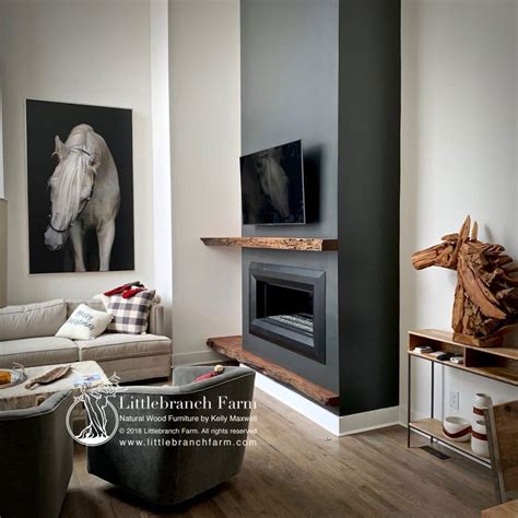 Rustic Fireplace Mantels | Fireplace mantel | Littlebranch Farm