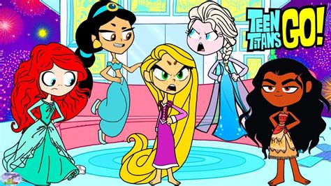 Teen Titans Go! vs. Princess Jazmine and friends! Cartoon Character Swap - SETC - YouTube