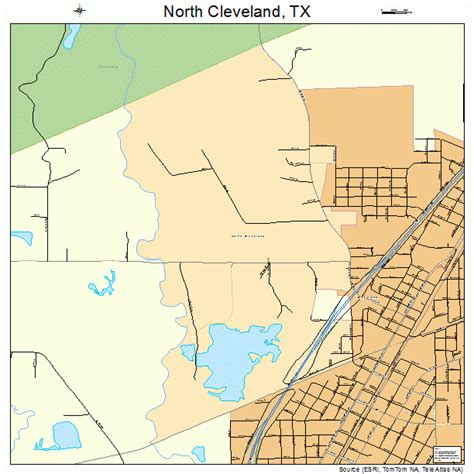 North Cleveland Texas Street Map 4851984