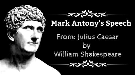 Mark Antony's Speech || Julius Caesar by William Shakespeare - YouTube