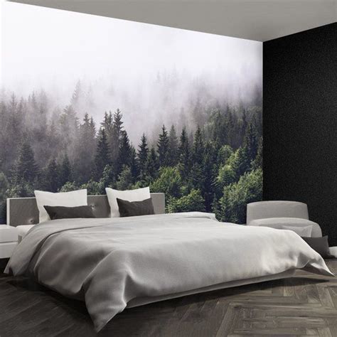 +39 Bedroom Decor Mural Wallpaper House Design House Interior Forest Wallpaper in 2020 | Photo ...