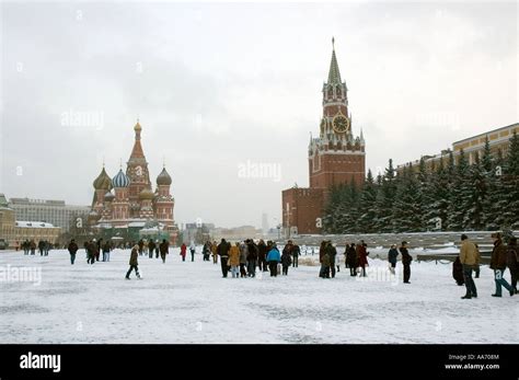 Red Square in Winter Stock Photo - Alamy