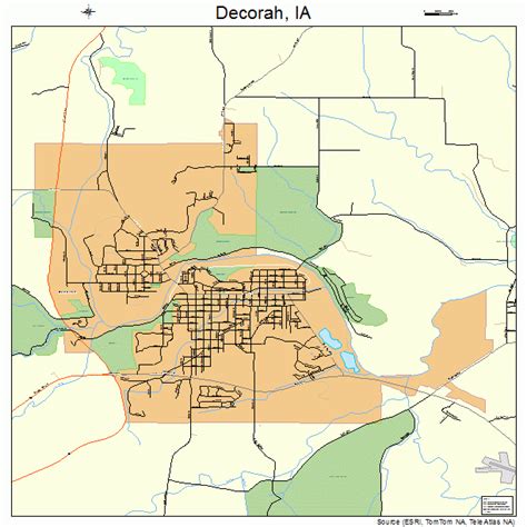 Decorah Iowa Street Map 1919405
