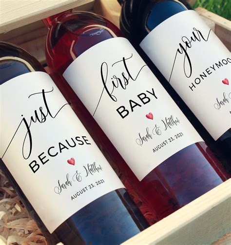 Milestones Wine Labels Wedding Gift First Anniversary Bridal - Etsy