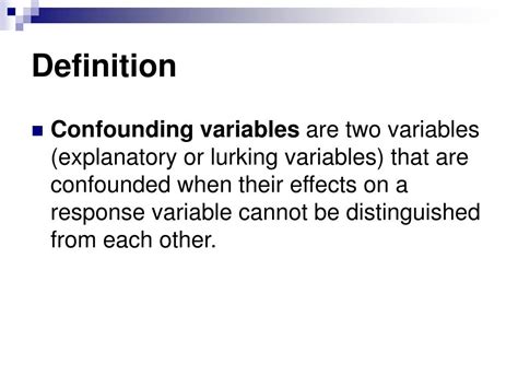 PPT - Confounding Variables PowerPoint Presentation, free download - ID:1828075