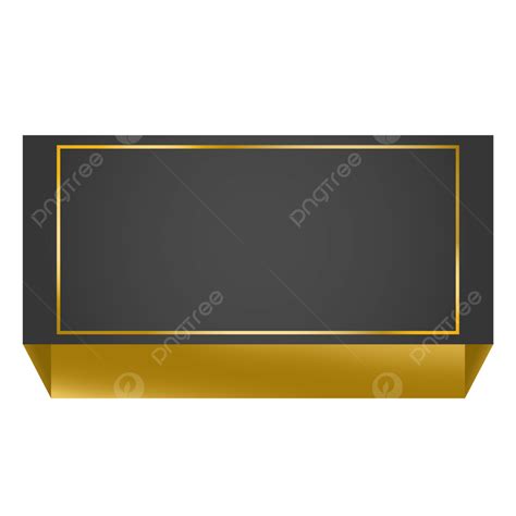 Black Gold Textbox, Text Box, Quote, Title Bar PNG Transparent Clipart ...