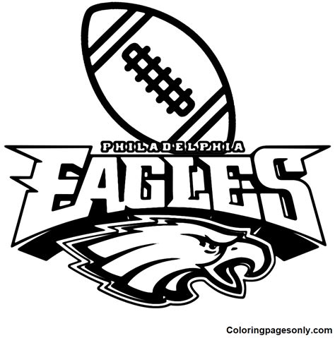 Philadelphia Eagles Logo Coloring Page