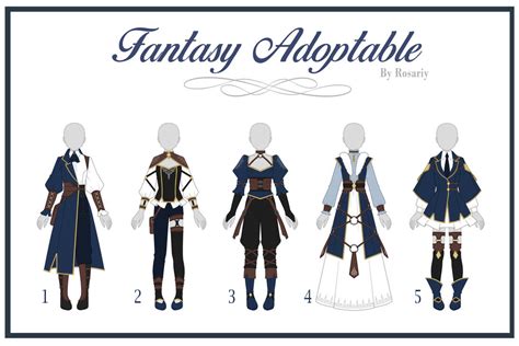 (CLOSED) ADOPTABLE // Fantasy Outfit #43 by Rosariy on DeviantArt