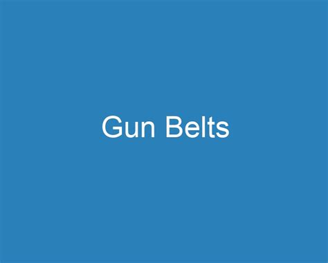 20 Best Gun Belts [2023] - Curee