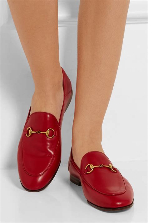 Gucci Horsebit-detailed Leather Loafers in Red | Lyst UK