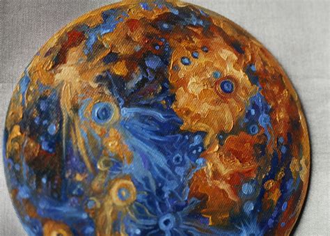 Mercury Planet Original Art Mercury Oil Painting Space Solar - Etsy