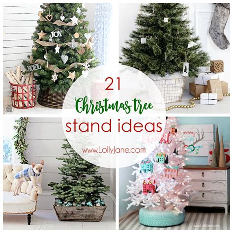 21 Christmas Tree Stand Ideas - Lolly Jane