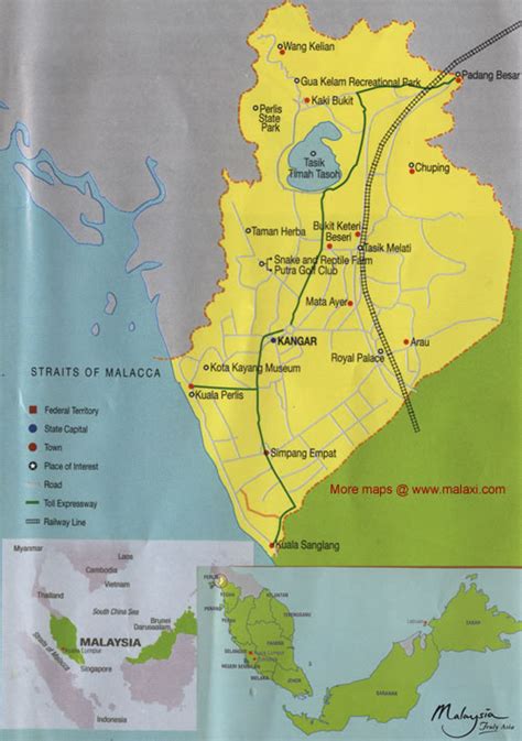 Perlis map - map of perlis for travel use