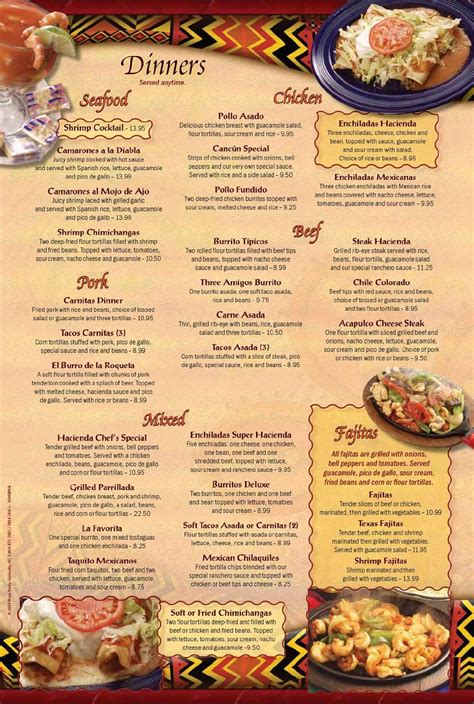 Menu | La Hacienda