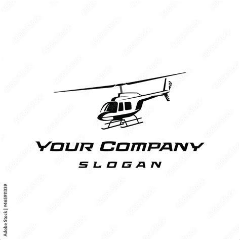 Flying helicopter logo with luxury style design Stock Vector | Adobe Stock