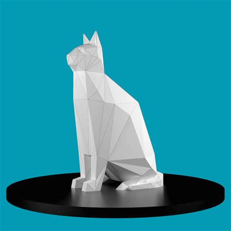 Free STL file Low Poly Cat 🐱・3D printable object to download・Cults