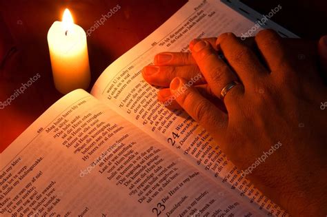 Bible by candle light — Stock Photo © AOosthuizen #4194676