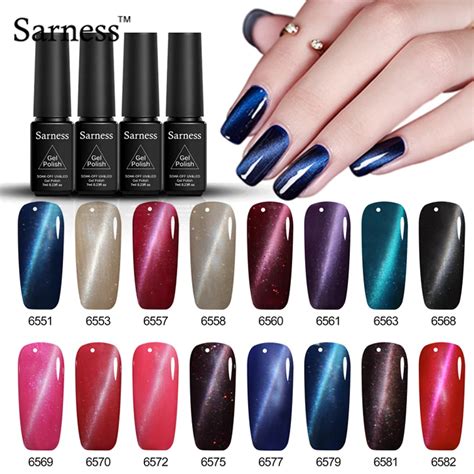 Sarness 3d Cat's Eye Uv Gel Lacquers Nail Art Long Lasting UV LED Gel Polish Colour Lucky Gel ...