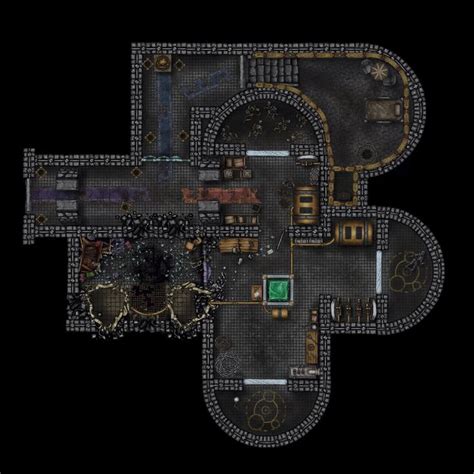 Abandoned (Dwarven) Alchemy Lab ( 40 x 40 ) : battlemaps in 2021 | Fantasy map, Cartographers ...