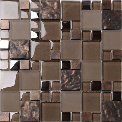 Brown Glass Mosaic Kitchen Backsplash Tile - Contemporary - Mosaic Tile - by Backsplash