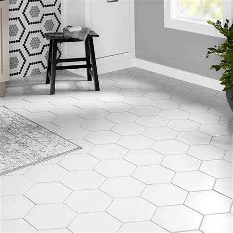 Merola Tile Textile Hex White 8-5/8 in. x 9-7/8 in. Porcelain Floor and Wall Tile (11.56 sq. ft ...