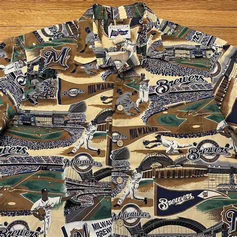 Reyn Spooner Reyn Spooner Milwaukee Brewers Baseball Hawaiian Shirt MLB ...