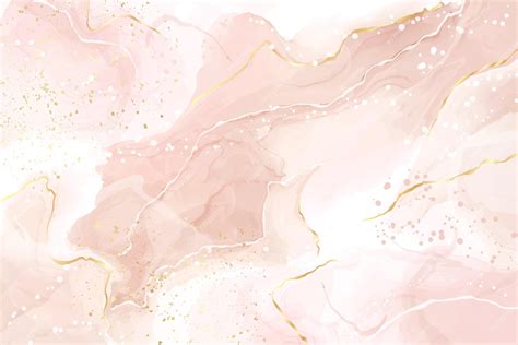 Premium Vector | Abstract dusty rose blush liquid watercolor background with gold dots and lines