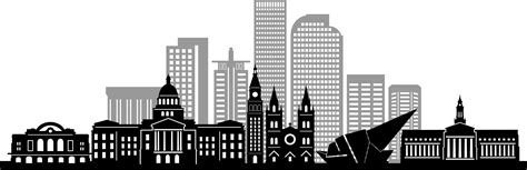 DENVER SKYLINE Outline Silhouette Vector Svg Eps Jpg Png ...