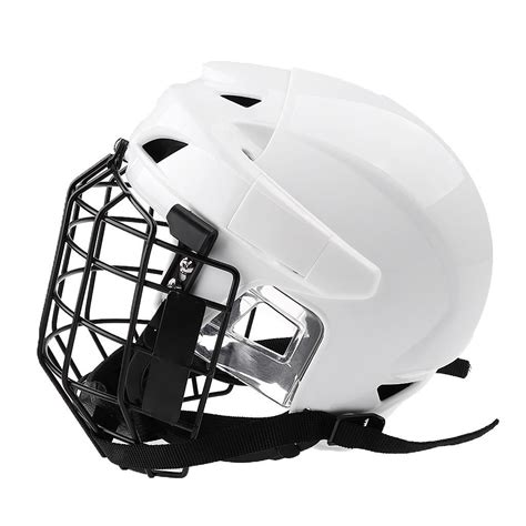 Eishockey Helm Erwachsene Helm mit Gitter Eishockeyhelm Schutzhelm Weiß Neu | eBay