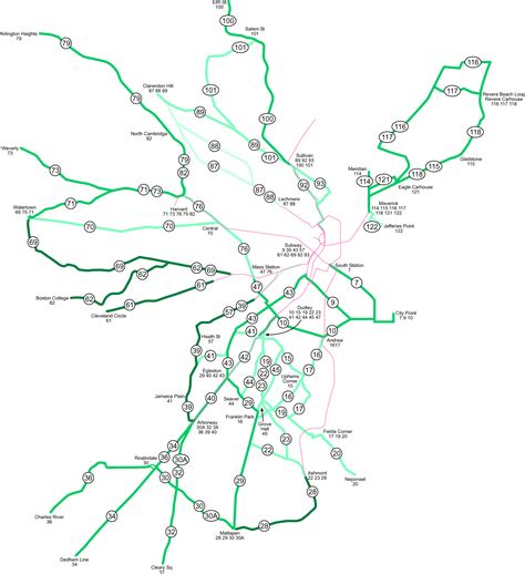 A Map Of Boston's Streetcar Lines In - Historic Boston Streetcar Map ...