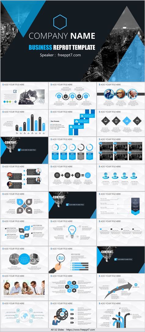 Business PowerPoint Template Free - high-end Corporate Presentation ...