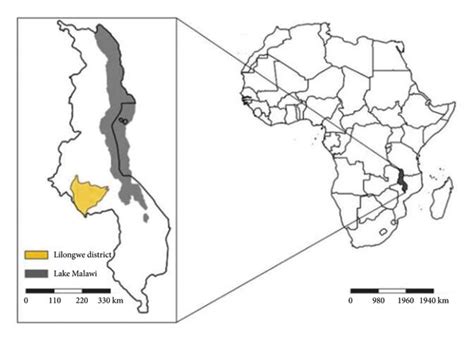 Map of Malawi and location of Lilongwe district. | Download Scientific Diagram