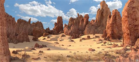 ArtStation - Cartoon Desert Rock Landscape