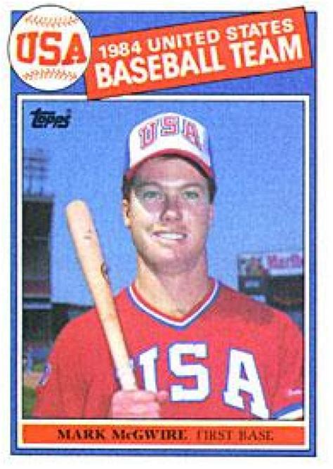 Mark McGwire Unsigned 1984 Topps Rookie Card