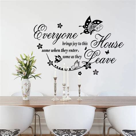 Butterfly Everyone Brings Joy To This House Vinyl Wall Sticker home decor quotes sticker for ...