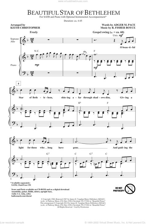 Christopher - Beautiful Star Of Bethlehem sheet music for choir (SATB: soprano, alto, tenor, bass)