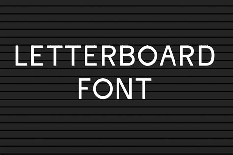 Letter board font - A believable letter board look