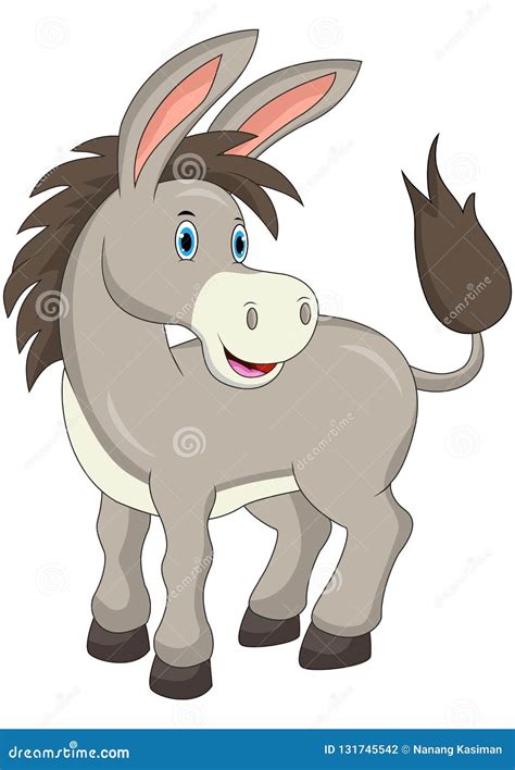 Happy Donkey Cartoon Running | CartoonDealer.com #73302967