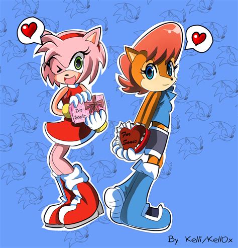 Amy Rose & Sally Acorn as Drawn by Kell0x | Archie Sonic Comics | Know Your Meme