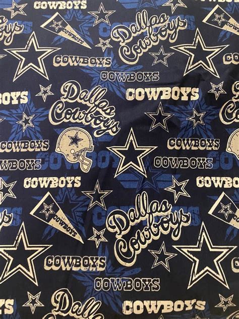 NFL Dallas Cowboys Cotton Fabric | Etsy