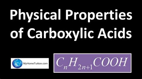 Physical Properties of Carboxylic Acids | Carbon Compound - YouTube