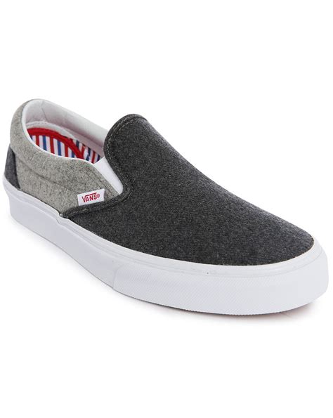 Vans Wool Sport Grey Slip-ons in Gray for Men (grey) | Lyst