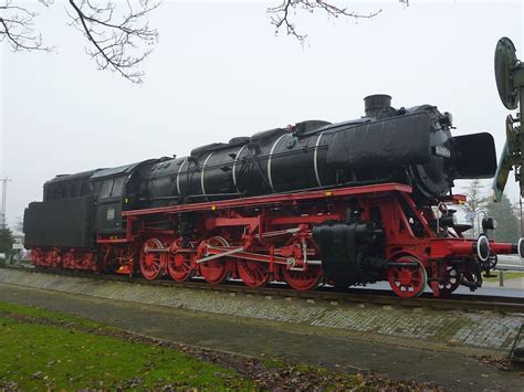 Memorial locomotive (German: Denkmallok) in Emden: a German steam locomotive once carrying ...