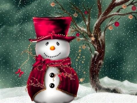 Christmas Snowman Wallpaper - WallpaperSafari