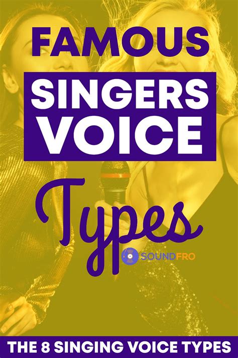 Famous Singers Voice Types: The 8 Singing Voice Types |‌ Sound Fro | Voice type, Learn singing ...