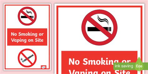 No Smoking or Vaping Poster (teacher made) - Twinkl